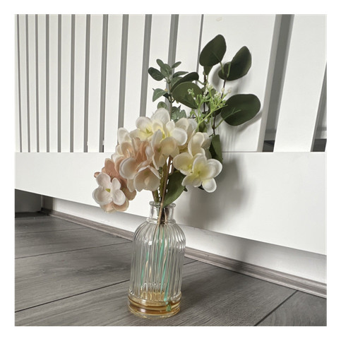 Clear ribbed glass - ribbed, bottle