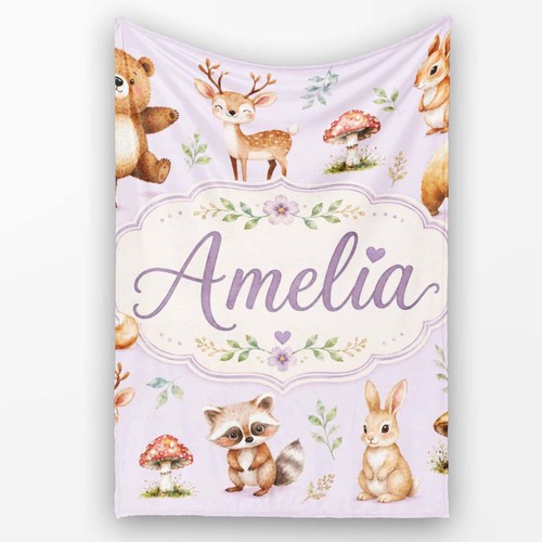 Soft fleece blanket forest - soft,