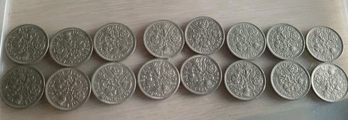 X sixpence job lot - 16,