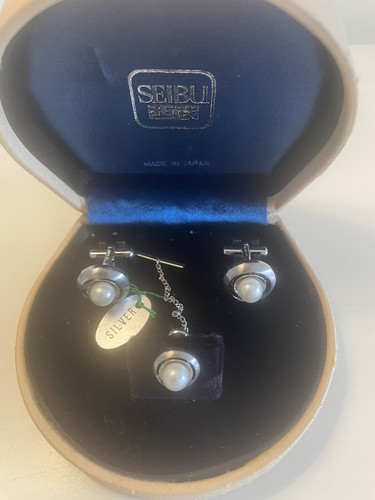 Seibu pearl cufflinks - ,