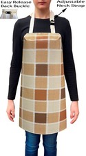 Handmade Traditional Check PVC Coated Wipe Clean Waterproof Aprons - Code: C83-2
