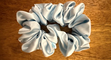 Slip Hair large Single 1 x pale blue seabreeze Scrunchie Band Mulberry Silk NEW
