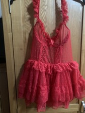 Ann Summers Red Babydoll Frilly Size 8