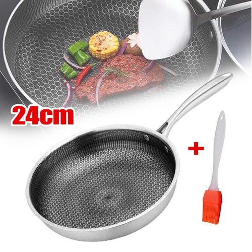 316 stainless steel frying pan - steel,
