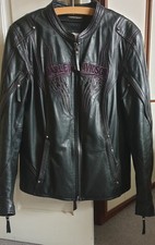 HARLEY DAVIDSON WOMENS LEATHER RIDING JACKET.  SIZE XL