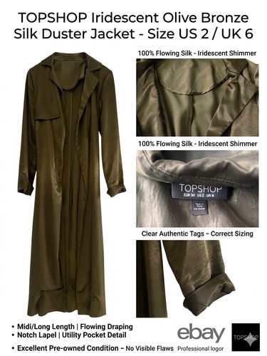 Topshop silk like duster - topshop, silk-like