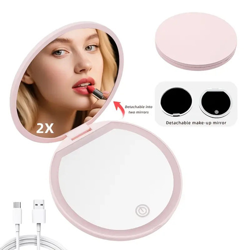 Led travel makeup mirror - led, 20