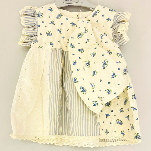 Baby girls white - m&s, white/blue