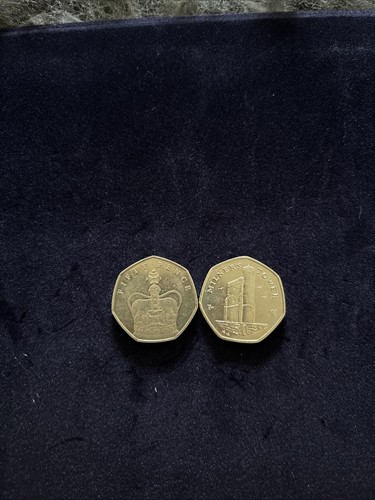 Isle man coins x2 - 50,