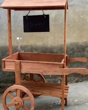 Brown Wooden Plant Trolley