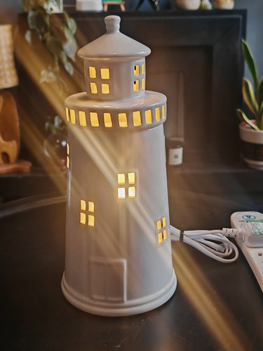 Ceramic lighthouse table lamp - lighthouse,