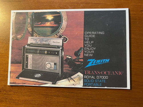 Zenith transoceanic d7000 - zenith,