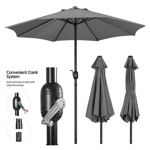 Round garden parasol - 2.7m,