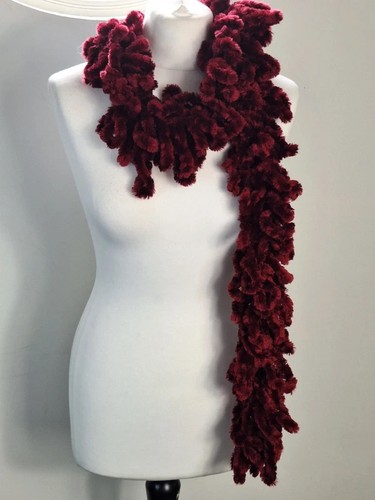 Vintage burgundy red fluffy - vintage,