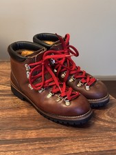 Vintage Rocky Boots M 9M Mountaineering Brown Leather USA Work Vibram Hiking