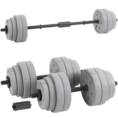 Silver 30kg dumbbell barbell - silver,