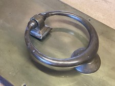 RECLAIMED SOLID BRASS DOOR KNOCKER AND STRIKE PLATE