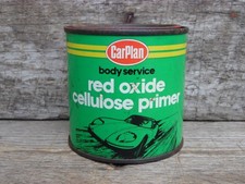 Vintage CarPlan Primer Tin Automobilia Red Oxide Cellulose Garage Display Prop