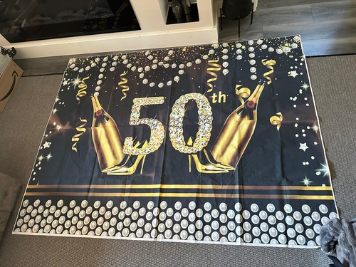 Happy 50th birthday fabric - happy,
