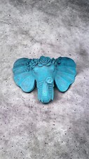 Elephant Stone Garden Wall Planter Turquoise Blue 