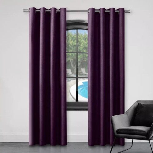 Faux silk curtains eyelet - faux,