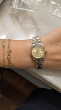 ladies steel gold rolex