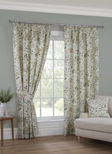 Floral Pencil Pleat Curtains
