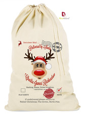 PERSONALISED CHRISTMAS STOCKING SANTA SACK, ANY NAME MANY NEW DESIGNS & SIZES!