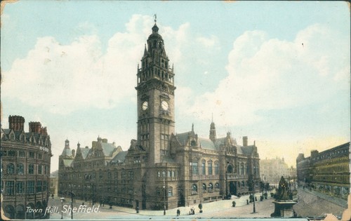 Sheffield town hall 1907 - town, hall;