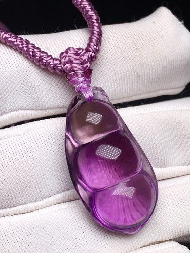 Natural amethyst peapod - natural,
