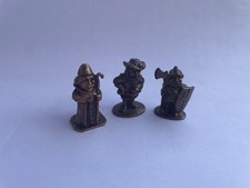 90’s Kinder Egg Toys Mini Metal Statues Wizard Knight and A Musketeer. New Rare