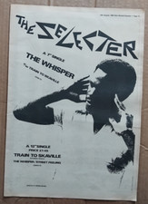 SELECTER THE WHISPER POSTER SIZED original SKA/TWO TONE music press ad from 1980