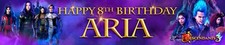 2 x Descendants Personalised Birthday Banners
