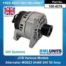 Alternator For JCB EXCAVATORS JS130NL/NLC JCB 444, 81kW, tier 4i 4.4  24V 55 AMP