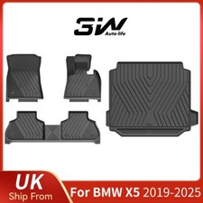 3W Floor Mats & Boot Liner for BMW X5 2019-2025 G05 All Weather Custom Fit RHD