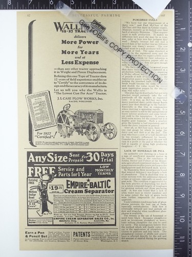 1927 ads for - ads, plow
