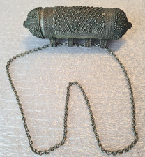Antique Yemen Hirz Amulet Prayer Capsule Pendant, Islamic