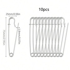 10pcs Safety Pins Extra Large