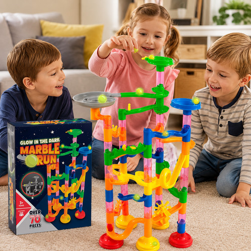 Glow dark marble run - dark, 70+