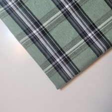 Sage Black Cotton Tartan