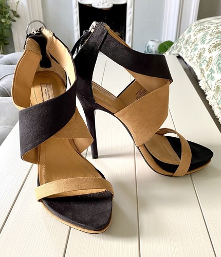 Zara platform black tan - zara, black/tan