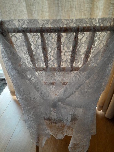 115 white lace chair cover