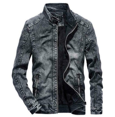 Men thicken denim jacket - thicken,