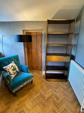 Ex Showhome Julian Chichester Garcon velum and aged brass  bookcase rrp £4056