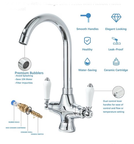 Kitchen mixer tap - due, saving