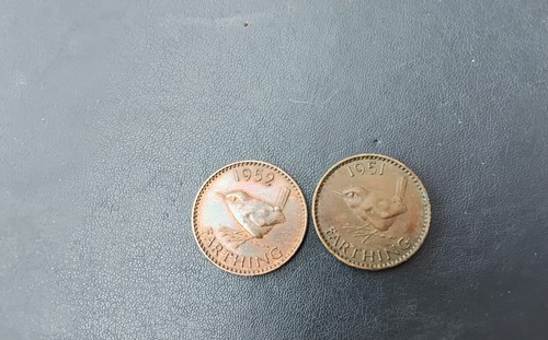 Pair british pennies - pair,