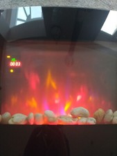 LED Curved Glass Electric Fire/ Heater 1800W Wall mounted. 