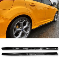 SIDE SKIRTS BLADES GLOSS BLACK FOR FORD FOCUS ST MK3 HATCHBACK 2010-2018