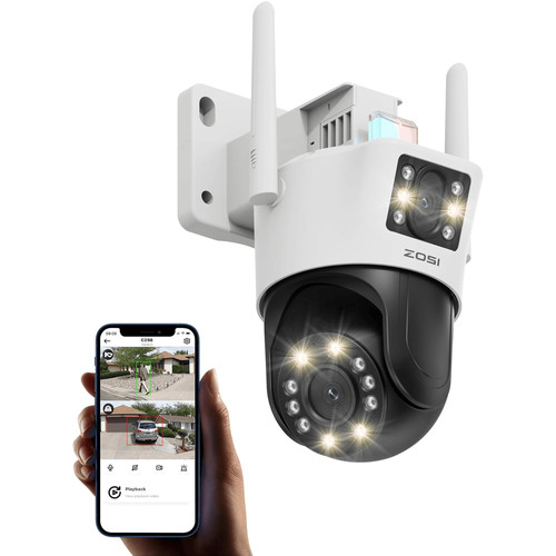 Zosi 4mp 2mp dual lens - 4mp+2mp, wifi