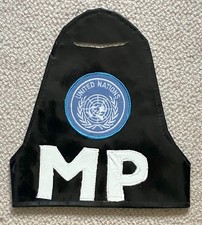United Nations Military Police leather arm brassard, worn in Somalia in 1990s